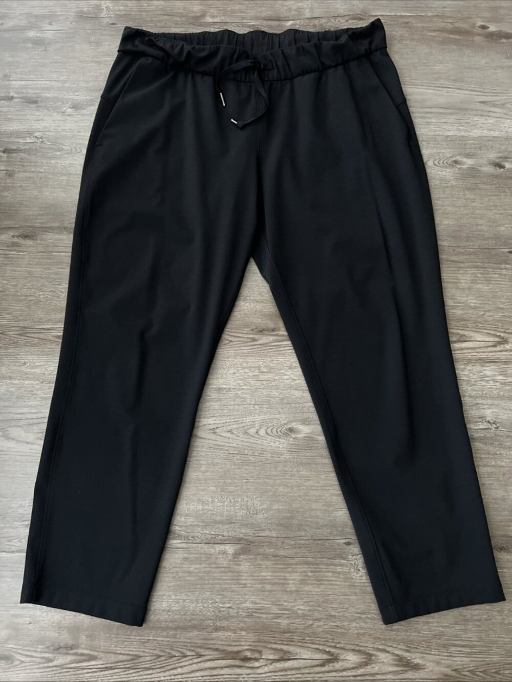 Lululemon On the Fly 7/8 Pant Womens 12 Black Hi Rise Straight Leg - Picture 14 of 15